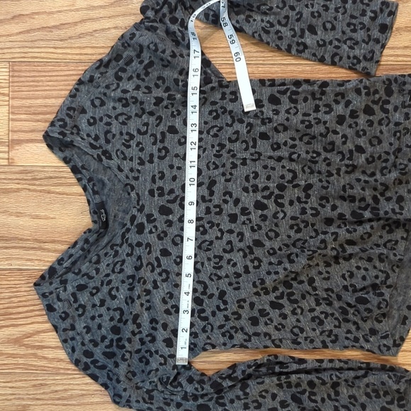 Rails Sami Charcoal Leopard print gray and black linen blend blouse, women's XS - Picture 2 of 6
